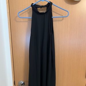 Black high neck cocktail dress